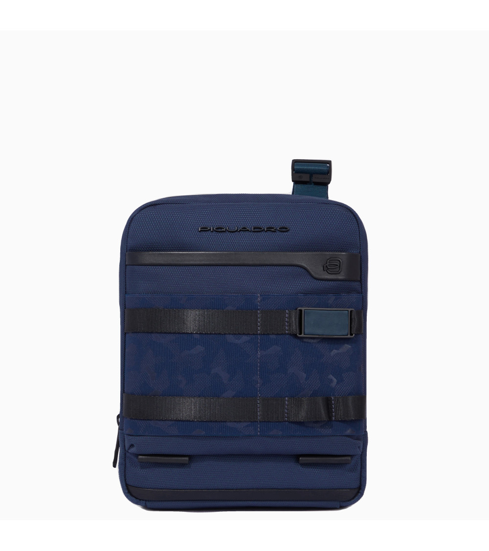 Piquadro CA1816FX iPad® 11" Messenger Bag - Leather & Fabric